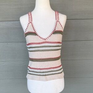 Hem & Thread Multicolor Crochet Tank Top